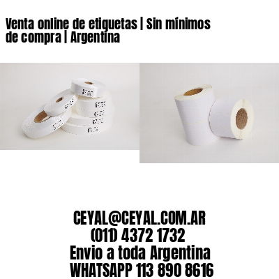 Venta online de etiquetas | Sin mínimos de compra | Argentina