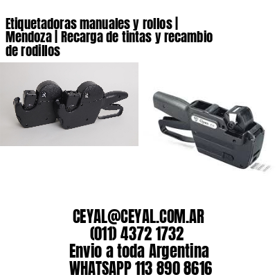 Etiquetadoras manuales y rollos | Mendoza | Recarga de tintas y recambio de rodillos