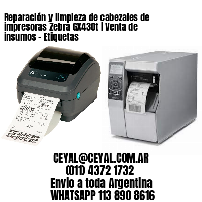 Reparación y limpieza de cabezales de impresoras Zebra GX430t | Venta de insumos – Etiquetas