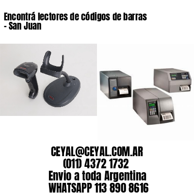 Encontrá lectores de códigos de barras – San Juan