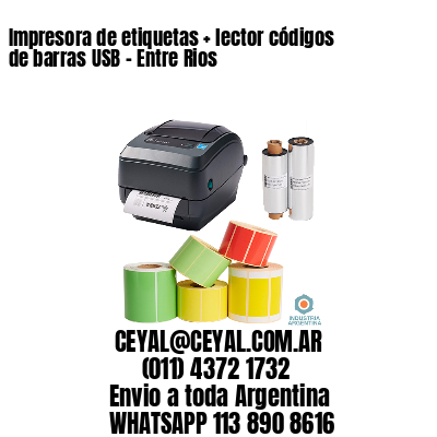 Impresora de etiquetas + lector códigos de barras USB – Entre Rios