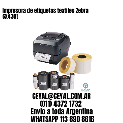 Impresora de etiquetas textiles Zebra GX430t