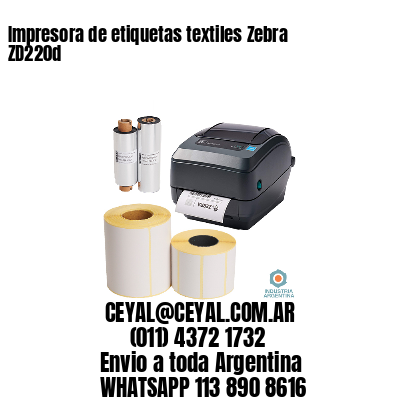 Impresora de etiquetas textiles Zebra ZD220d