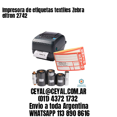 Impresora de etiquetas textiles Zebra eltron 2742