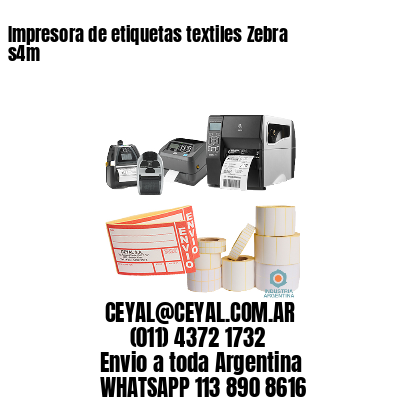 Impresora de etiquetas textiles Zebra s4m