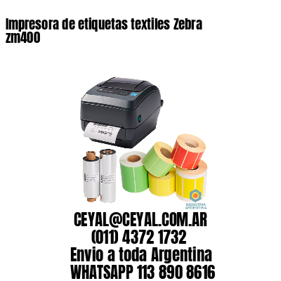 Impresora de etiquetas textiles Zebra zm400