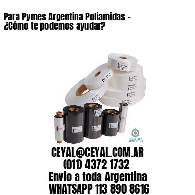 Para Pymes Argentina Poliamidas – ¿Cómo te podemos ayudar?