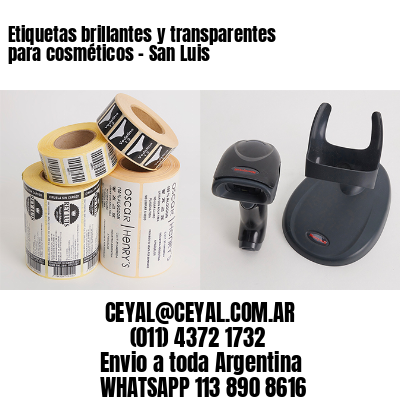 Etiquetas brillantes y transparentes para cosméticos – San Luis