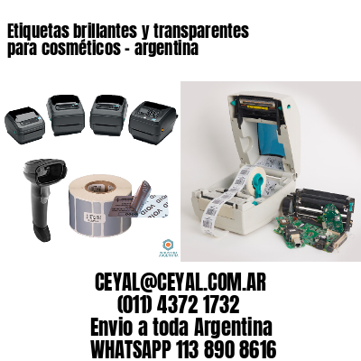 Etiquetas brillantes y transparentes para cosméticos – argentina