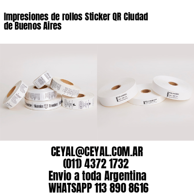 Impresiones de rollos Sticker QR Ciudad de Buenos Aires