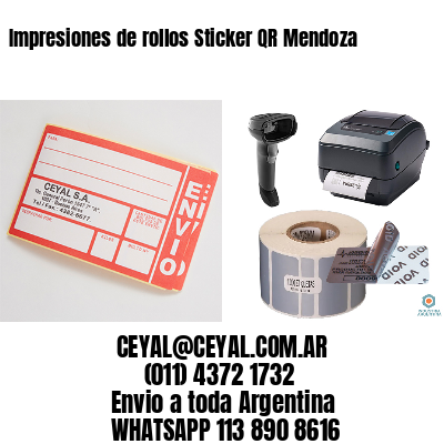 Impresiones de rollos Sticker QR Mendoza
