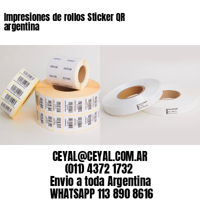 Impresiones de rollos Sticker QR argentina