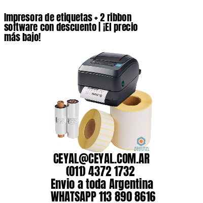 Impresora de etiquetas + 2 ribbon software con descuento | ¡El precio más bajo!