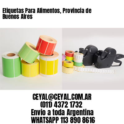 Etiquetas Para Alimentos, Provincia de Buenos Aires