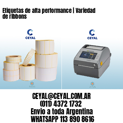 Etiquetas de alta performance | Variedad de ribbons