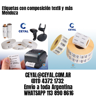 Etiquetas con composición textil y más Mendoza