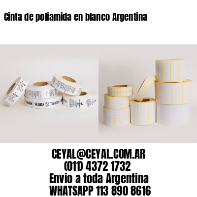 Cinta de poliamida en blanco Argentina