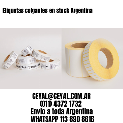 Etiquetas colgantes en stock Argentina