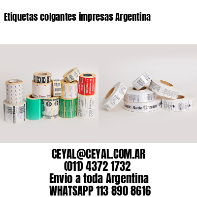 Etiquetas colgantes impresas Argentina