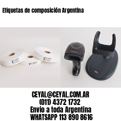 Etiquetas de composición Argentina