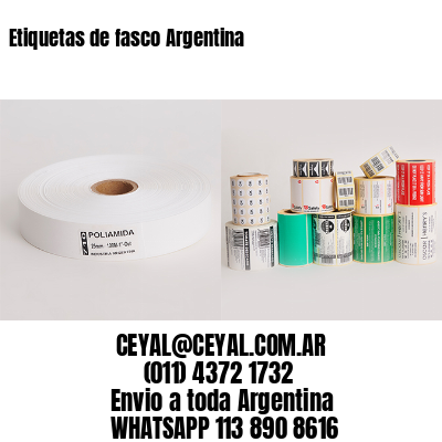 Etiquetas de fasco Argentina