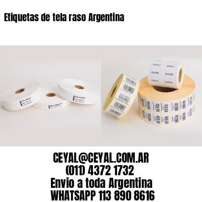 Etiquetas de tela raso Argentina