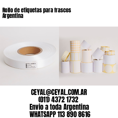 Rollo de etiquetas para frascos Argentina