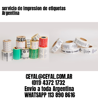 servicio de impresion de etiquetas Argentina