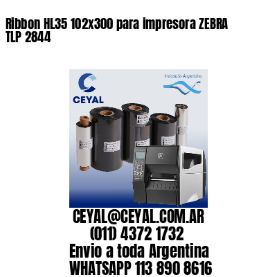 Ribbon HL35 102×300 para impresora ZEBRA TLP 2844