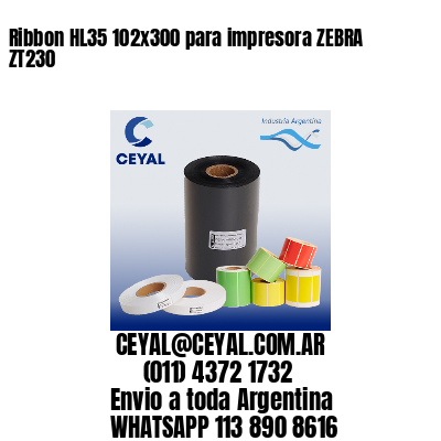 Ribbon HL35 102×300 para impresora ZEBRA ZT230