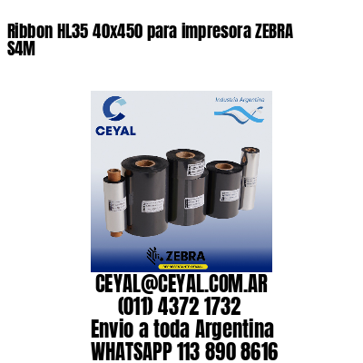 Ribbon HL35 40×450 para impresora ZEBRA S4M