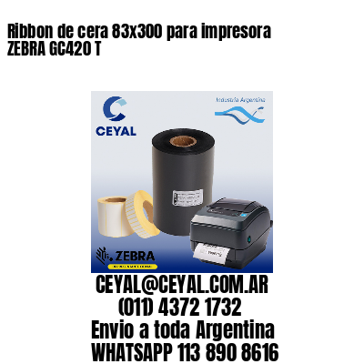 Ribbon de cera 83×300 para impresora ZEBRA GC420 T