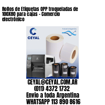 Rollos de Etiquetas OPP troqueladas de 100X80 para cajas – Comercio electrónico