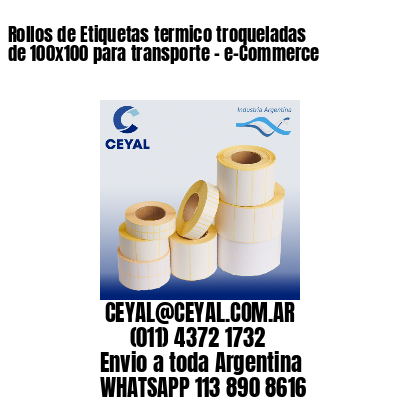 Rollos de Etiquetas termico troqueladas de 100×100 para transporte – e-Commerce