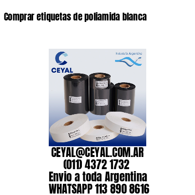 Comprar etiquetas de poliamida blanca