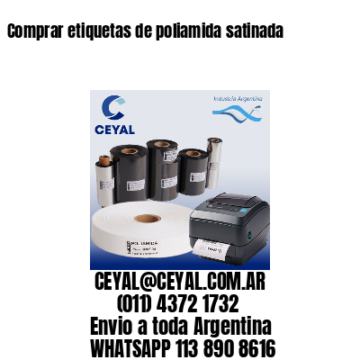 Comprar etiquetas de poliamida satinada