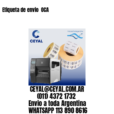 Etiqueta de envio  OCA