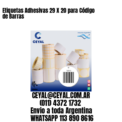 Etiquetas Adhesivas 29 X 20 para Código de Barras