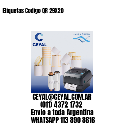Etiquetas Codigo QR 29X20