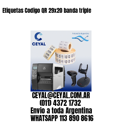 Etiquetas Codigo QR 29×20 banda triple