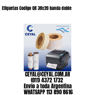 Etiquetas Codigo QR 38×20 banda doble