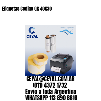 Etiquetas Codigo QR 40X30