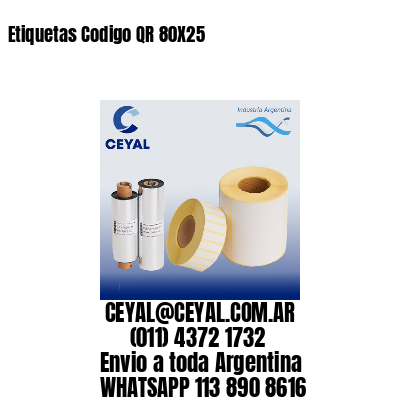 Etiquetas Codigo QR 80X25
