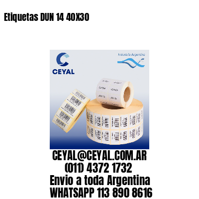 Etiquetas DUN 14 40X30