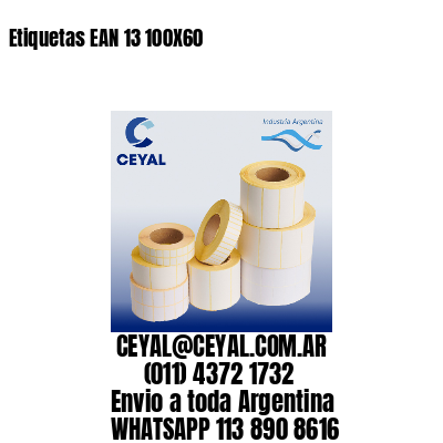 Etiquetas EAN 13 100X60