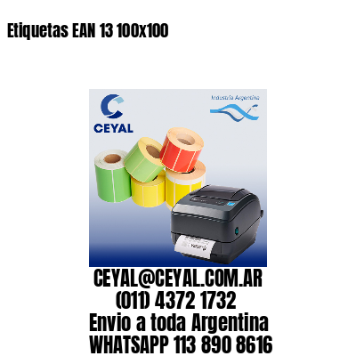 Etiquetas EAN 13 100×100