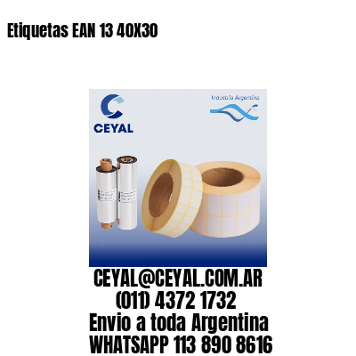 Etiquetas EAN 13 40X30