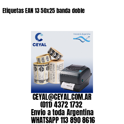 Etiquetas EAN 13 50×25 banda doble