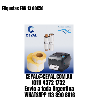 Etiquetas EAN 13 80X50