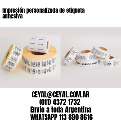 Impresión personalizada de etiqueta adhesiva